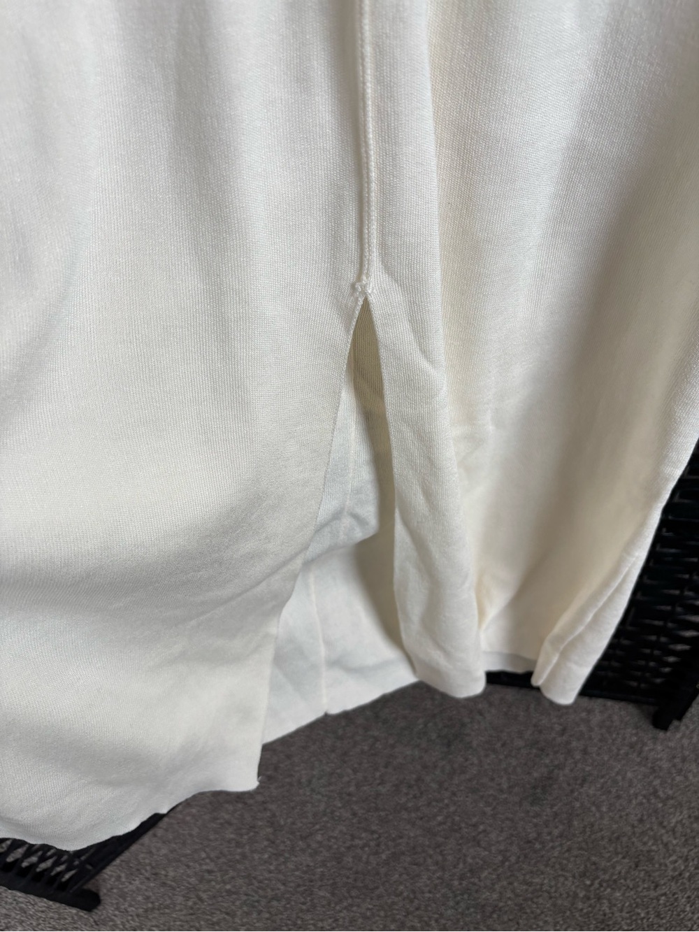 ZARA Off-White Longline Knit Dress - Picture 7 of 8